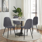 Homy Casa - Chaises d'accueil 4 places, tissu rembourré gris-Coussin de siège amélioré de 1,57" : Réduit la pression sur les hanches, parfait pour un usage prolongé.