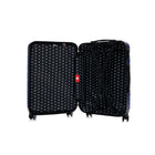 Swiss Traveller - Paddrix Hardshell 3 pièces ensemble de bagages, jantes tournantes à 360 degrés - Bleu saphir-8