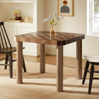 Modway - Oscar Carré de 36 pouces Table à table à table à damier, Noyer et Noyer foncé-Table de jeu d’échecs ou de dames