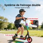 Gyrocopters - Trottinette électrique pour enfants Flash KidZ - Vitesse 19 km/h - Autonomie 11 km - Éclairage LED - Rouge-Les pneus en caoutchouc plein de 6,5 pouces éliminent totalement les risques de crevaison tout en offrant une adhérence fiable et une bonne absorption des chocs sur la chaussée, les trottoirs et les surfaces en gravier léger