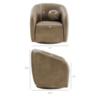 Modway - Holland Pivot Cuir végane Fauteuil - Champignon-Rembourrage en mousse moelleux et support de ressort