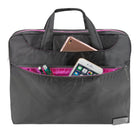 Vangoddy - Sac bandoulière élégant pour ordinateur portable 13 pouces - Gris/Rose-8