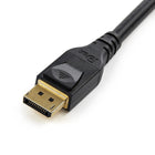 Startech - Câble 13 pi (4 m) certifié VESA DisplayPort vers DisplayPort - Noir-Durable : La gaine en PVC de ce câble vidéo (0,30" /7,5 mm de diamètre extérieur) absorbe les contraintes des courbes fréquentes protégeant le noyau du câble DisplayPort. connecteurs dorés résistants à la corrosion et fil 28 AWG pour une vidéo et un audio de meilleure qualité