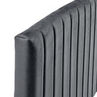 Modway - Rebecca Performance Velvet Tête de lit jumelée, Charbon de bois-Tissu résistant aux taches durable