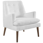 Modway - Leisure Rembourré Chaise longue - Blanc-Rembourrage 100% polyester