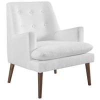 Modway - Leisure Rembourré Chaise longue - Blanc-Rembourrage 100% polyester