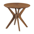 Modway - Crossroads Rond 24 po Bois Table d’appoint - Noyer-Table d’appoint moderne du milieu du siècle