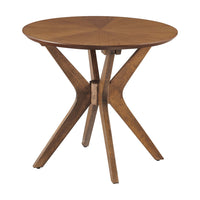 Modway - Crossroads Rond 24 po Bois Table d’appoint - Noyer-Table d’appoint moderne du milieu du siècle