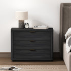 Manhattan Comfort - Table de nuit moderne Evelyn 32" à 3 tiroirs - gris charbon-Comprend 3 tiroirs à extension totale
