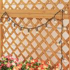 Outsunny - jardinière surélevée avec treillis - jaune-Fabriqué en bois de sapin et conçu pour être placé à l'extérieur
