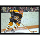 Bobby Orr Boston Bruins Skating Black Jersey sur toile - Toile encadree - 31" x 22"-Impression sur toile de qualité supérieure avec bordures enveloppées