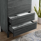 Modway - Render 5 tiroirs Coffre commode, Charbon de bois-Tiroirs glissants à extension complète