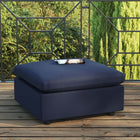 Modway - Commix Trop rempli Terrasse extérieure Ottoman in Marine-Housses de coussin pour tous les temps