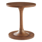Modway - Lina Bois rond Table d’appoint - Noyer-Bois massif de manguier