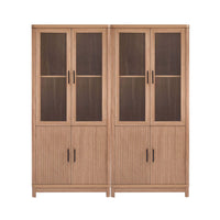Manhattan Comfort - Jodie 31 po Bibliothèque Mid-Century Moderne - Érable - Lot de 2-Bibliothèque de style mid-century moderne pour bureau à domicile, salon et rangement supplémentaire lot de 2