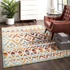 Modway - Reflect Treillis marocains Tamako Diamond et Chevron Tapis intérieur / extérieur de 5 pi l x 8 pi L - Multicolore-Tissage serré à poil bas