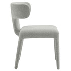 Modway - Stellan Dos courbé Boucle Tapis Chaise à manger Ensemble de 2 - Gris colombe-8