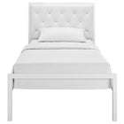 Modway - Mia Vinyle Lit simple, Blanc blanc-8