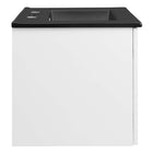 Modway - Maybelle 24" Vanité de salle de bain murale - Blanc Noir-Portes doubles à fermeture douce