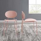 Modway - Palette Fauteuil d’appoint de salle à manger Ensemble de 2 - Rose-Design minimaliste