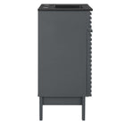 Modway - Render 18" Vanette de salle de bain - Gris Noir-Comptoir intégré