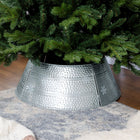 HOMCOM - Collier de Sapin de Noël 26" avec Motifs de Flocons de Neige Argenté-Pas besoin de réarranger le tissu comme une jupe de sapin traditionnelle en tissu 