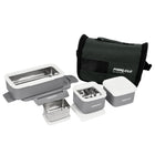 Pinnacle - Ensemble repas 4 pièces pour conservation des aliments Pyramid-Bouton de déverrouillage de l'aspirateur, verrouillage latéral à 4 clips, corps intérieur en acier inoxydable, sac isotherme