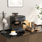 HOMCOM - Machine à espresso 15 bars avec mousseur à lait - noir-Arrêt automatique après 15 minutes en veille, pour économiser l'énergie et plus de sécurité