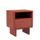 Manhattan Comfort - Ensemble de 2 tables de chevet modernes Ella 100 cm - Terracotta-Parfait pour le rangement de chevet, les lampes ou les objets de décoration