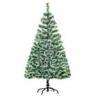 HOMCOM - Arbre de Noël Artificiel 5 Pieds Intérieur Décoration Cadeau Noël avec Support Métallique-L'arbre de Noël de 4,9 pieds est un ajout accrocheur à la plupart des décorations intérieures pendant les vacances 