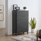 Modway - Render 5 tiroirs Coffre commode, Charbon de bois-Stratifié lisse à grain de bois