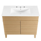 Modway - Render 36" Vanette de salle de bain - Oak White-Matchs non inclus
