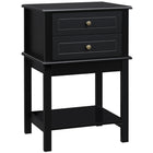HOMCOM - Table de nuit moderne 15,75 po- noir-Le style moderne met en valeur la décoration de votre maison 