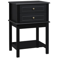 HOMCOM - Table de nuit moderne 15,75 po- noir-Le style moderne met en valeur la décoration de votre maison 