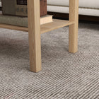 HOMCOM - Table basse 2 niveaux avec étagère de rangement pour salon - bois naturel-Matériau : MDF, panneau en nid d'abeille