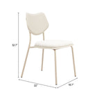 Zuo - Zeal Chaise de salle à manger - Gris pâle/Beige - Ensemble de 4-6