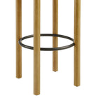 Modway - Fable Tissu Boucle Tabourets de bar - Ivoire de chêne - Ensemble de 2-Assemblée requise