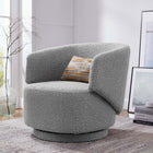 Modway - Celestia Tissu Boucle Chaise pivotante - Gris clair-Base pivotante à 360º