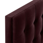 Modway - Lily Velours de performance résistant aux taches Tête de lit King Size, Mûrier-Assemblée requise