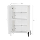 Manhattan Comfort - Ensemble de 2 armoires de décoration modernes Abbey 31,5 po - Blanc-Des bords arrondis en bois lisse ajoutent un charme moderne et renforcent la sécurité