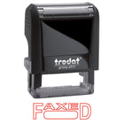 Trodat - Timbre autoencreur Printy avec fenêtre sans incidence sur le climat 4911 - "FAXED"-Timbre de qualité supérieure avec encre non toxique à base d'eau  