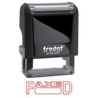 Trodat - Timbre autoencreur Printy avec fenêtre sans incidence sur le climat 4911 - "FAXED"-Timbre de qualité supérieure avec encre non toxique à base d'eau  