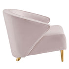 Modway - Odyssey Performance Velvet Fauteuil - Rose-Rembourrage en mousse dense