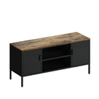 Manhattan Comfort - Meuble TV moderne Landen 47,3 po - Noir-Garantie limitée du fabricant de 30 jours
