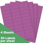 JAM Paper Étiquettes adresse pour le courrier, 2 5/8 x 1 po, violet planétaire Astrobright, 480 par paquet-2,6 haut. x 1 larg. x 0,2 prof. (po)