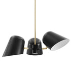 Modway - Briana 3-Lumière Lumière suspendue - Noir-Dimmable (gradateur non inclus)
