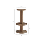 Modway - Neo Rond de 15 pouces Terrasse extérieure Bois Tabourets de bar patio - Brun Cacao-Finition brossée de fil