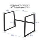 Rocelco - STFS Support de plancher pour bureau pour ST32 et ST375 - Noir-5
