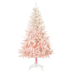 HOMCOM - Arbre de Noël artificiel de 7ft décoration maison ouverture automatique - Rose-Sapin de Noël artificiel de 7 pieds de haut dans un style d'épinette réaliste 