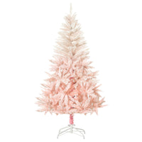 HOMCOM - Arbre de Noël artificiel de 7ft décoration maison ouverture automatique - Rose-Sapin de Noël artificiel de 7 pieds de haut dans un style d'épinette réaliste 
